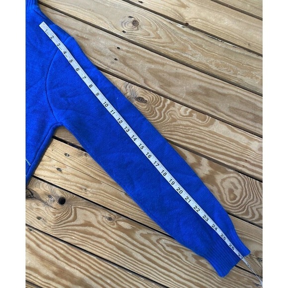 Tipsy Elves Graphic Skier Sweater Size Small Men’s Blue 1/4 Zip - Picture 7 of 7